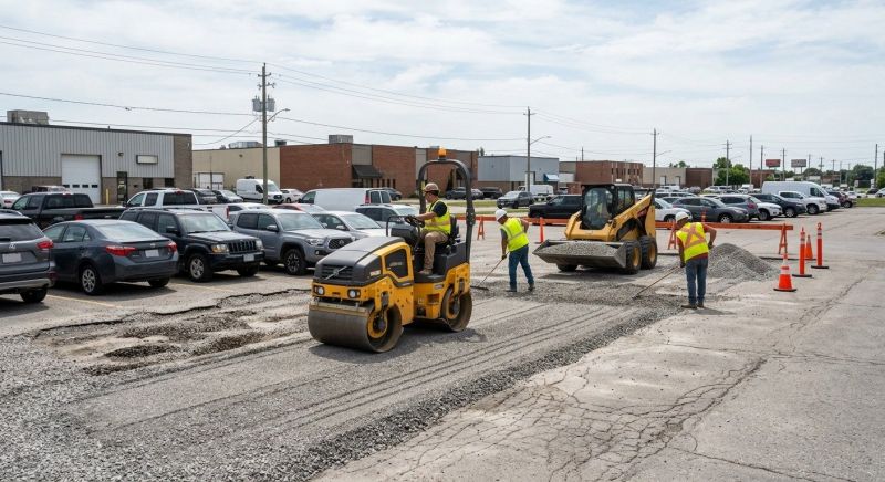 Parking Lot Gravel Repair in Cypress, TX