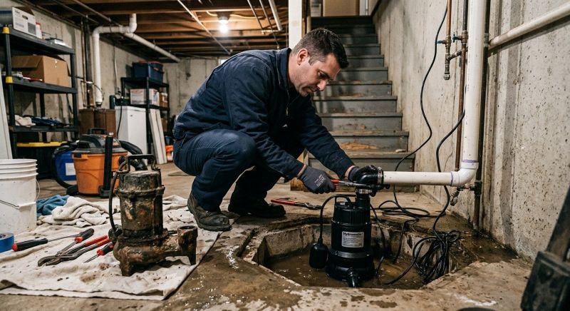 Sump Pump Relocation in Manchester, NH