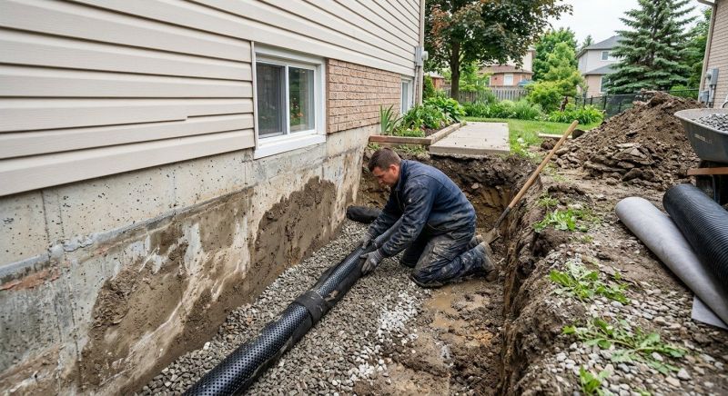 Basement Drainage Installation in Tuscaloosa, AL
